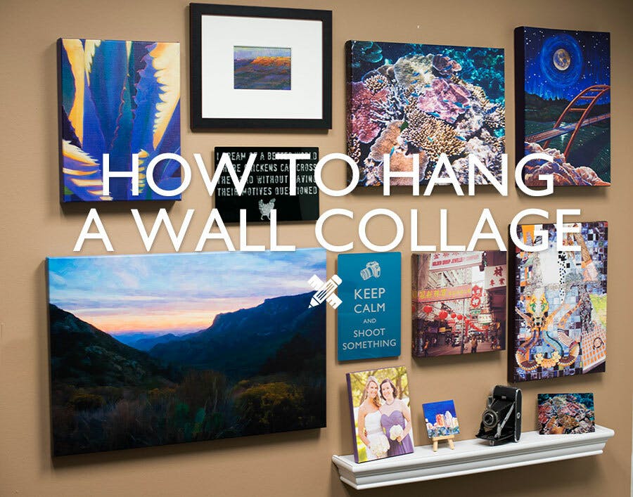 How to Do a Wall Collage of Pictures on Canvas